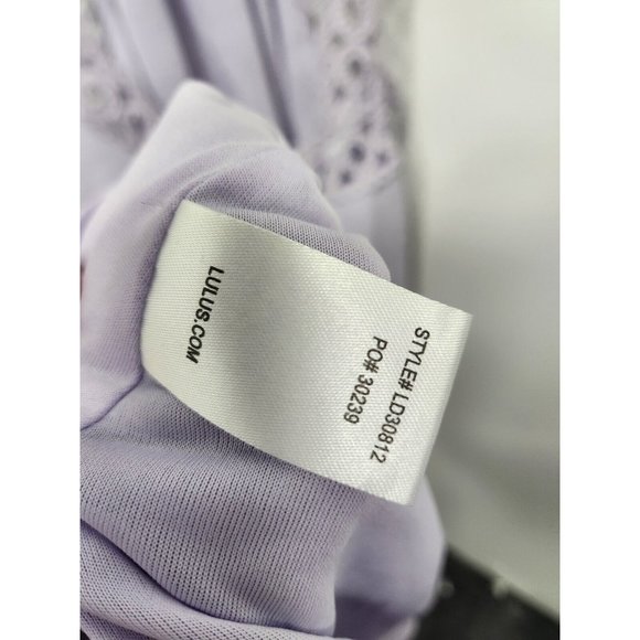 Lulus Womens Any Sway Shape or Form Mini Dress Size Medium Purple Lace Halter - Picture 9 of 10